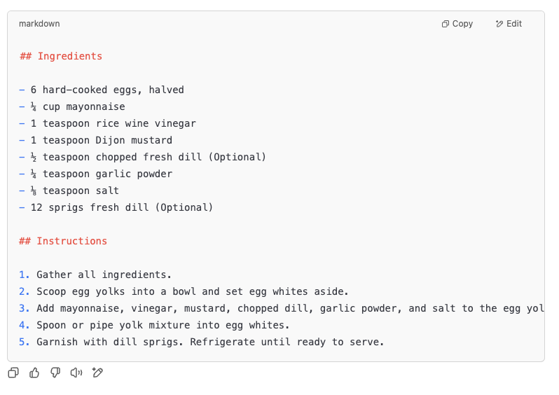 Markdown Recipe Example